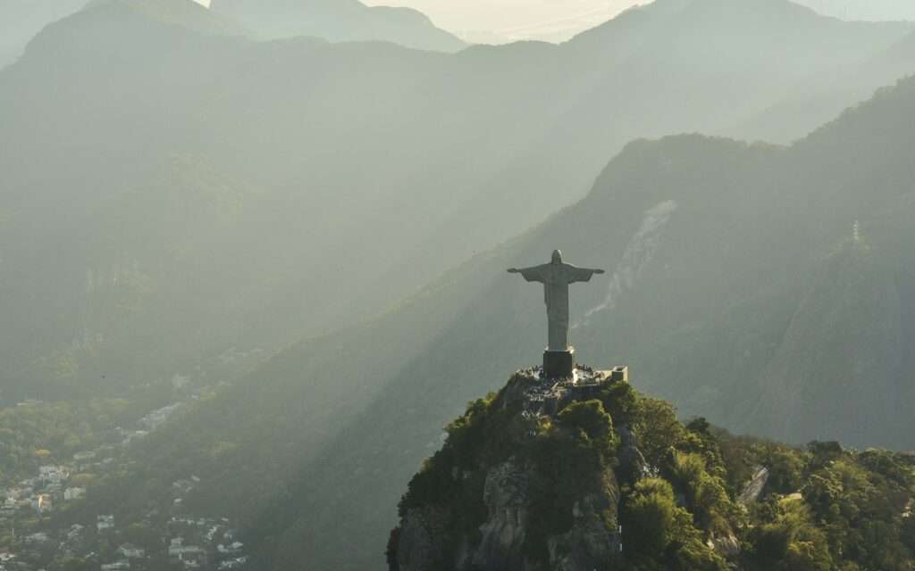 Christ the Redeemer statue on Corcovado above Rio de Janeiro