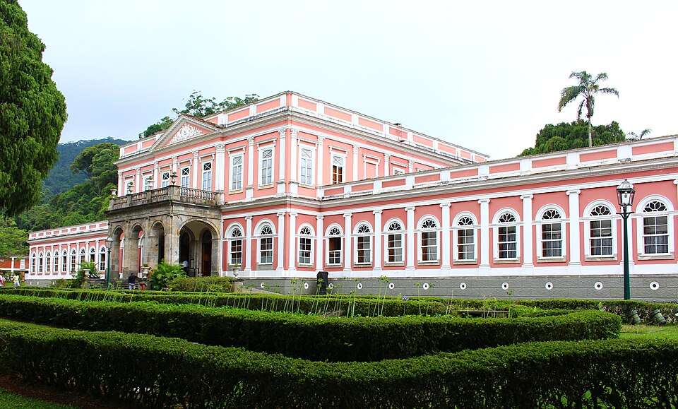 The Imperial Palace behind its gardens, Petrópolis